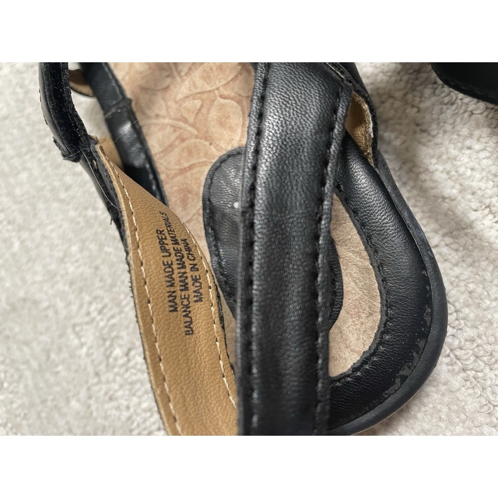 Born B.o.c. Boc Strappy Sandals Black‎ Womens Size 7 Comfy Flat - Picture 7 of 9